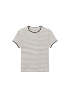 T-Shirt Coton Liserés Contrastants