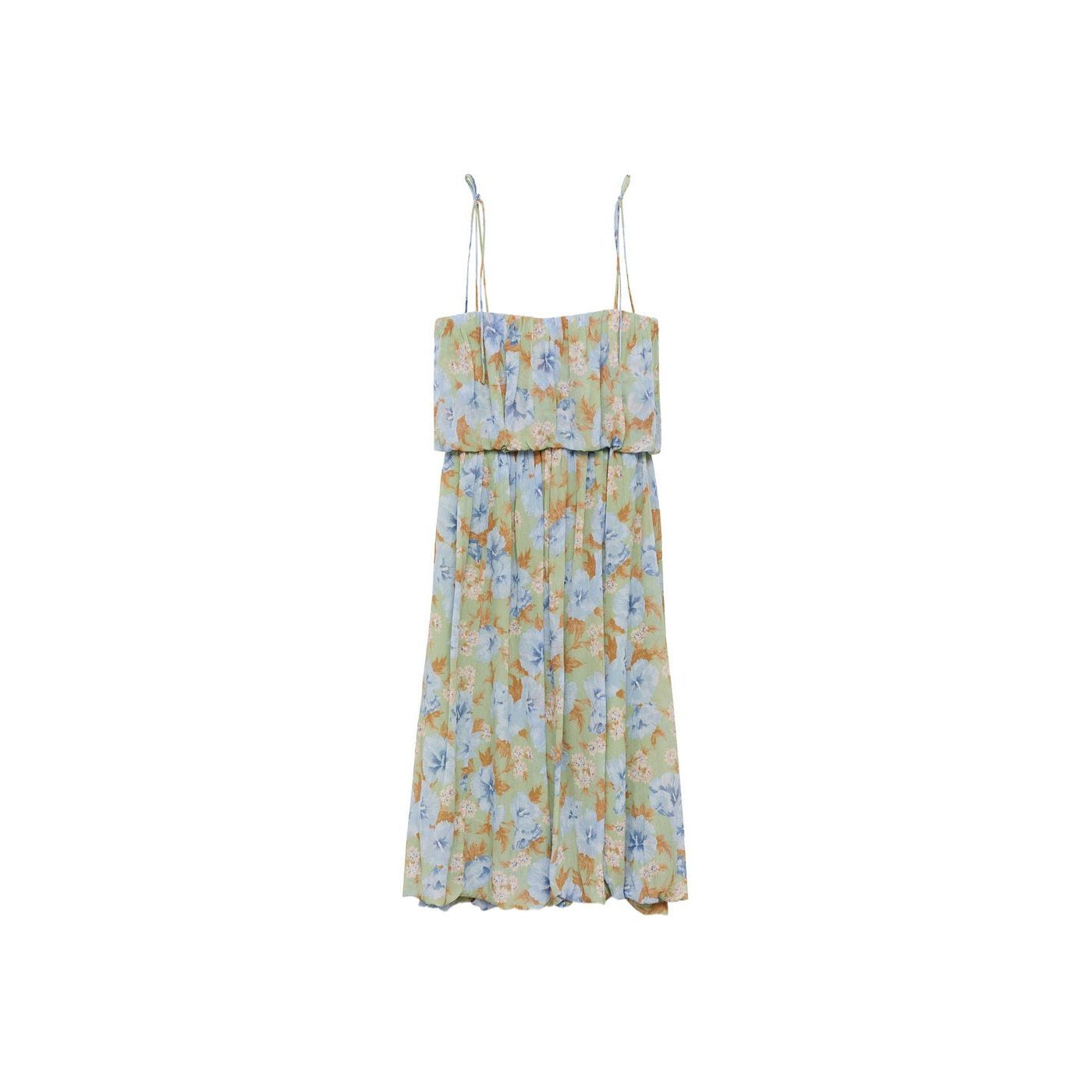Robe À Fleurs Taille Froncée