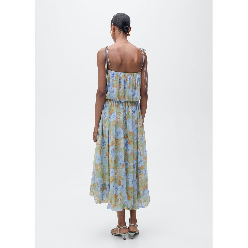 Robe À Fleurs Taille Froncée