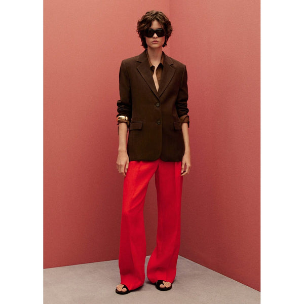 Pantalon Costume Droit Lin