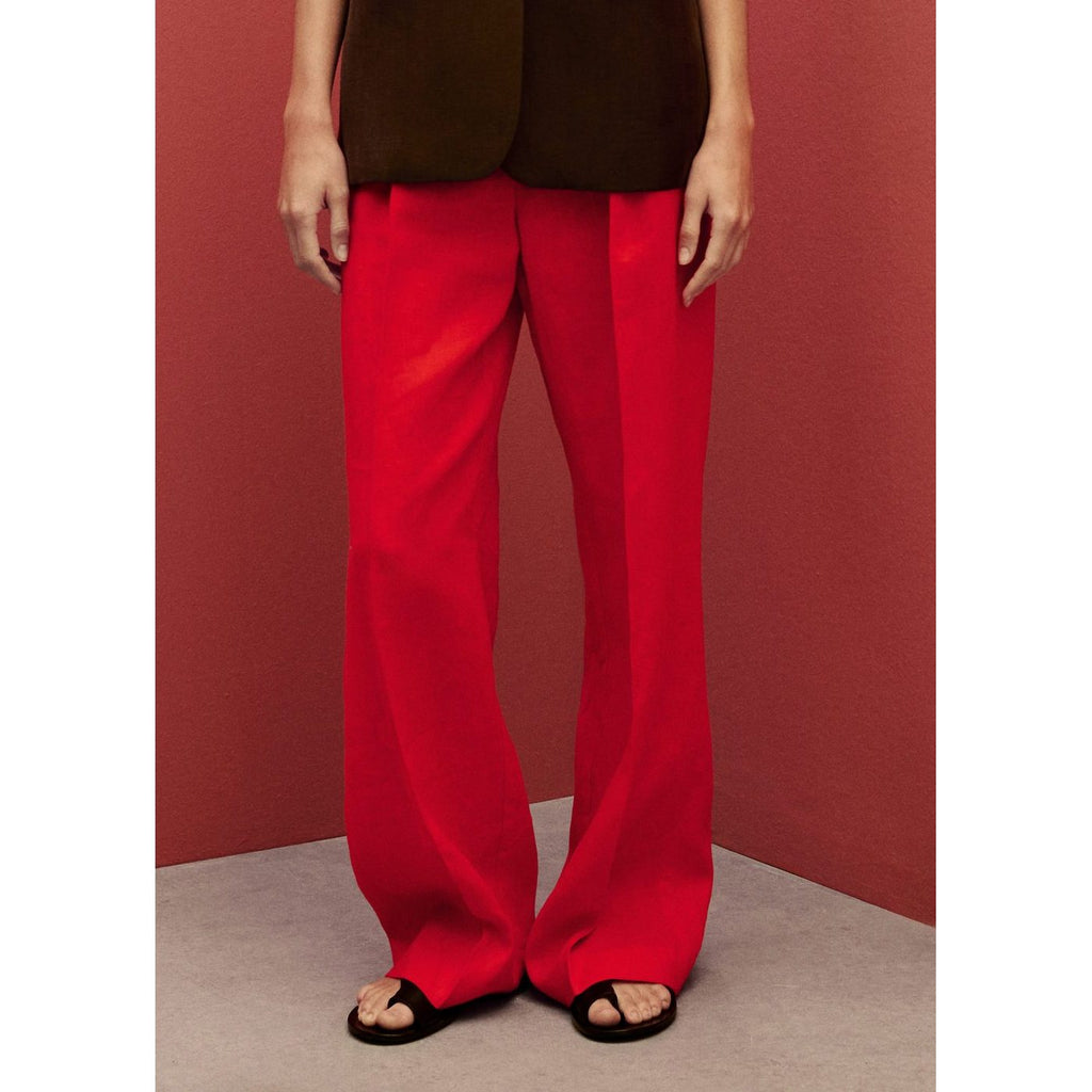 Pantalon Costume Droit Lin