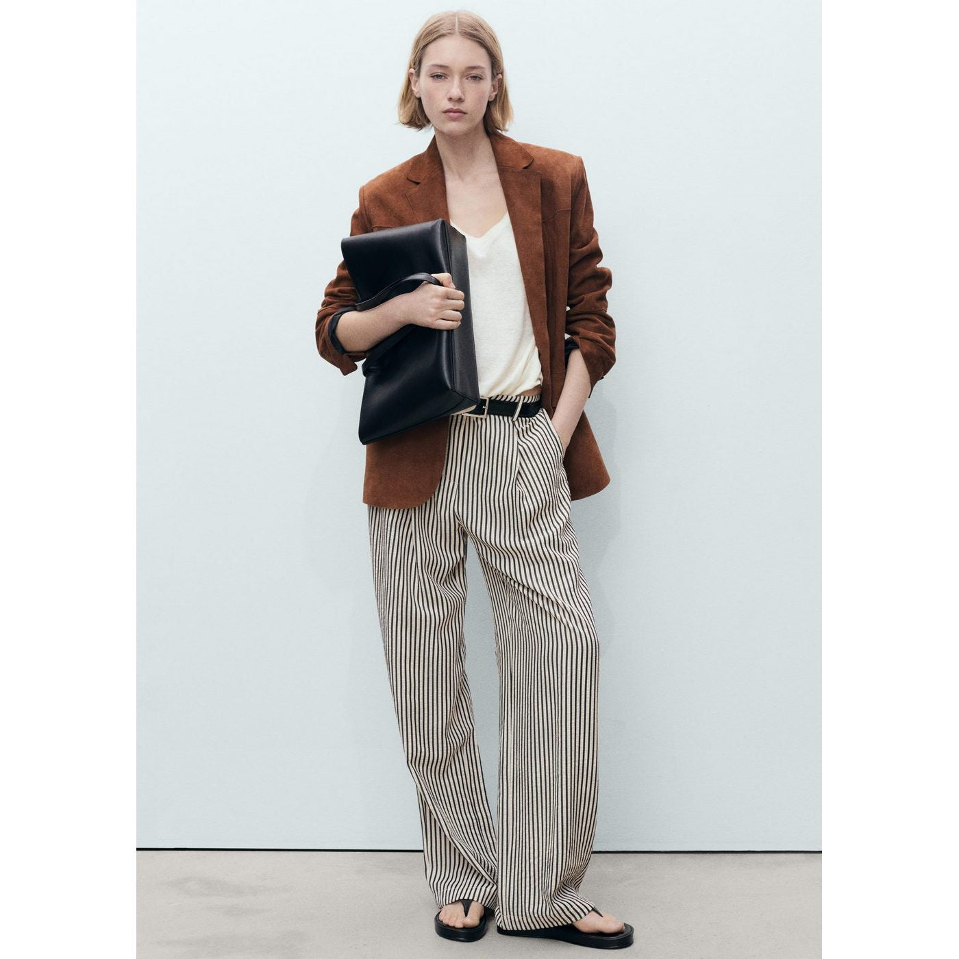 Pantalon Rayures Texturé