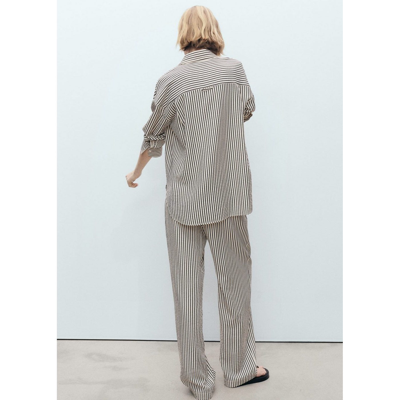 Pantalon Rayures Texturé