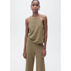 Pantalon Palazzo Crop