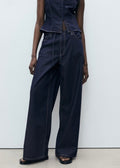 Pantalon Denim Wideleg Ceinture