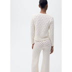Cardigan Maille Détails Ajourés
