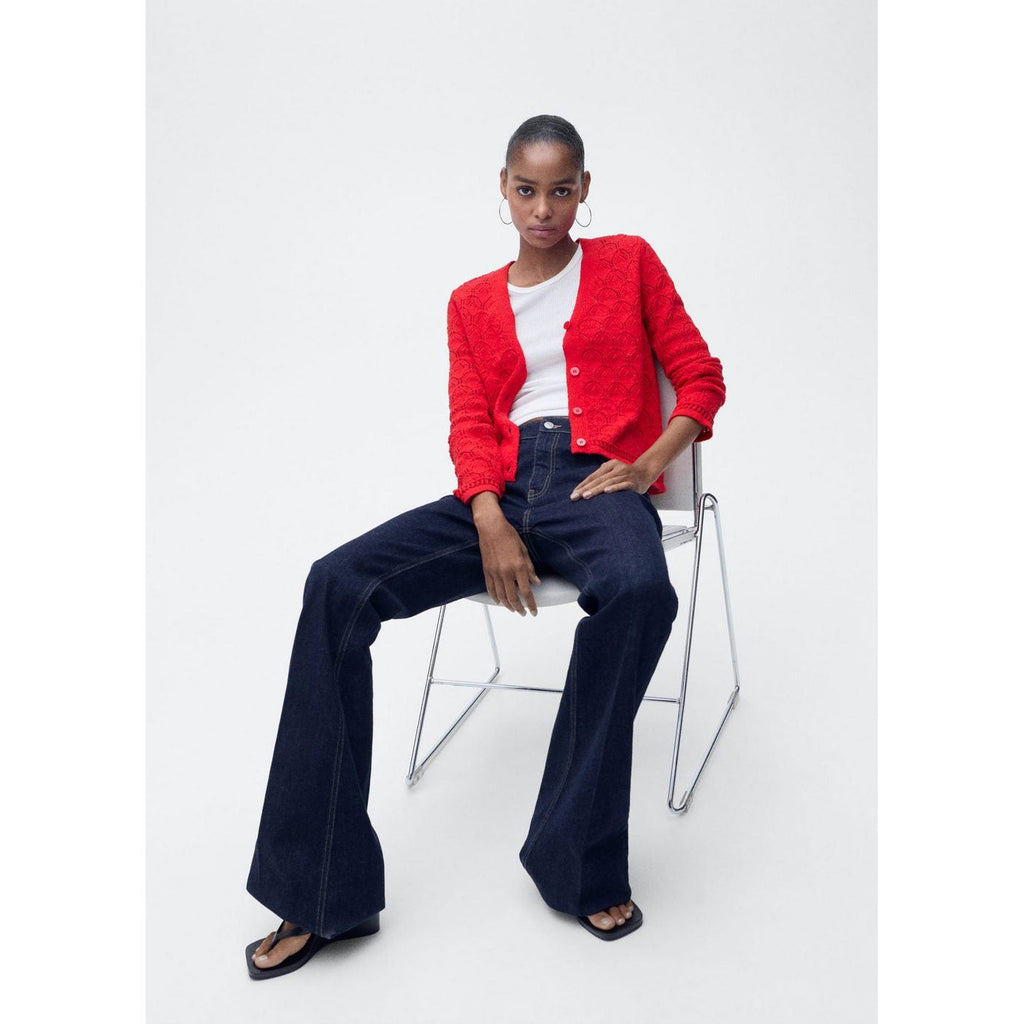 Cardigan Maille Détails Ajourés