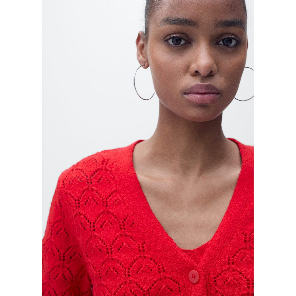 Cardigan Maille Détails Ajourés