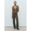Pantalon Droit Texturé