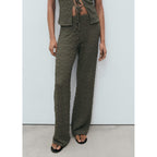 Pantalon Droit Texturé