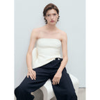 Pantalon Droit Boutons Contraste