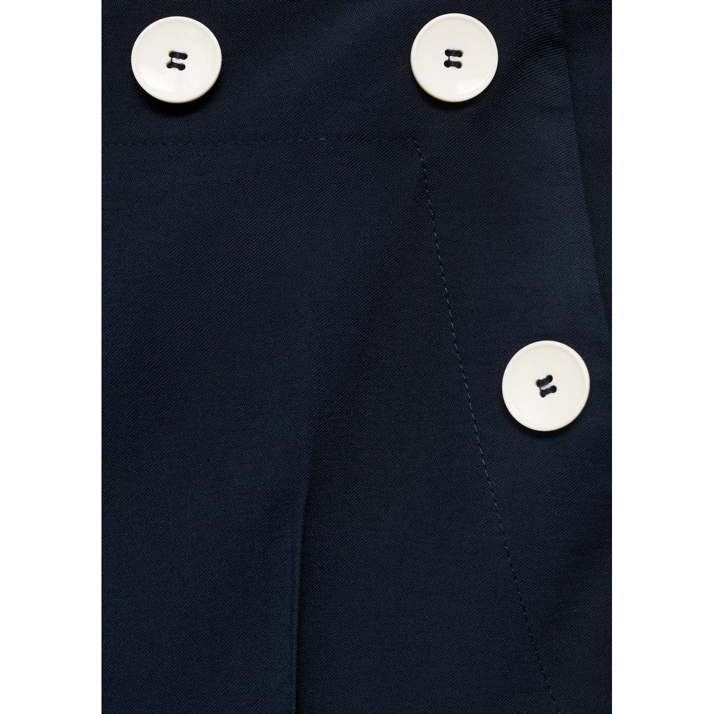 Pantalon Droit Boutons Contraste