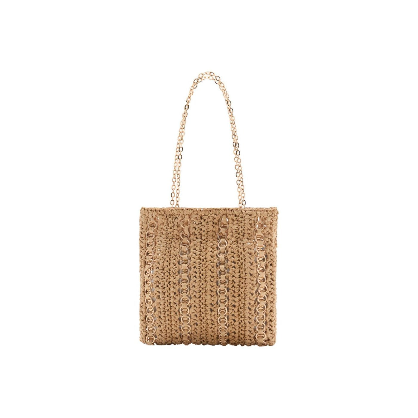 Sac Fibres Naturelles Anneaux Métalliques