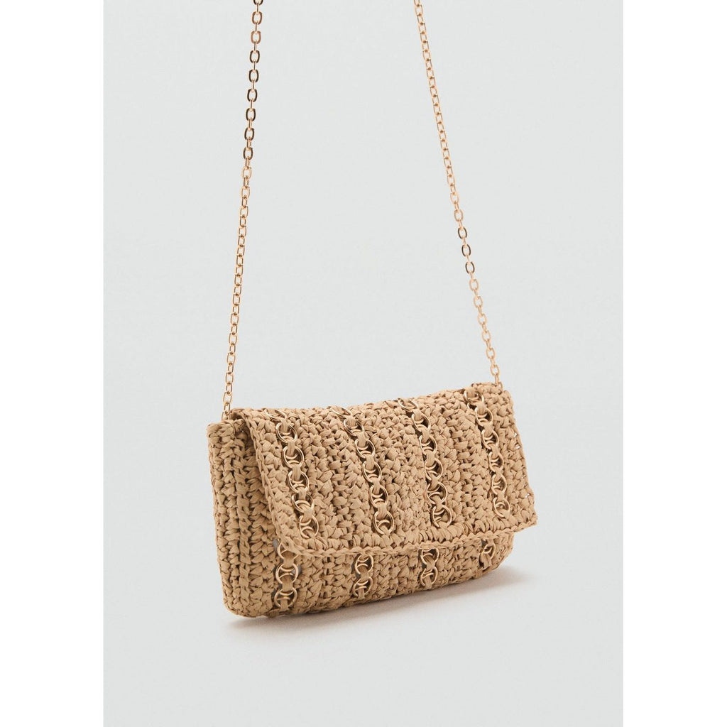 Sac À Main Fibres Naturelles Anneaux Métalliques