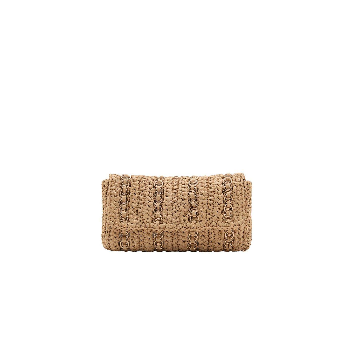 Sac À Main Fibres Naturelles Anneaux Métalliques
