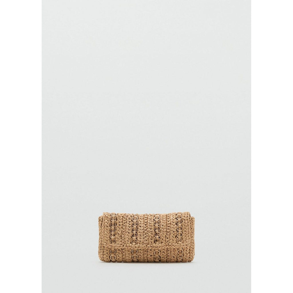 Sac À Main Fibres Naturelles Anneaux Métalliques