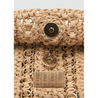 Sac À Main Fibres Naturelles Anneaux Métalliques