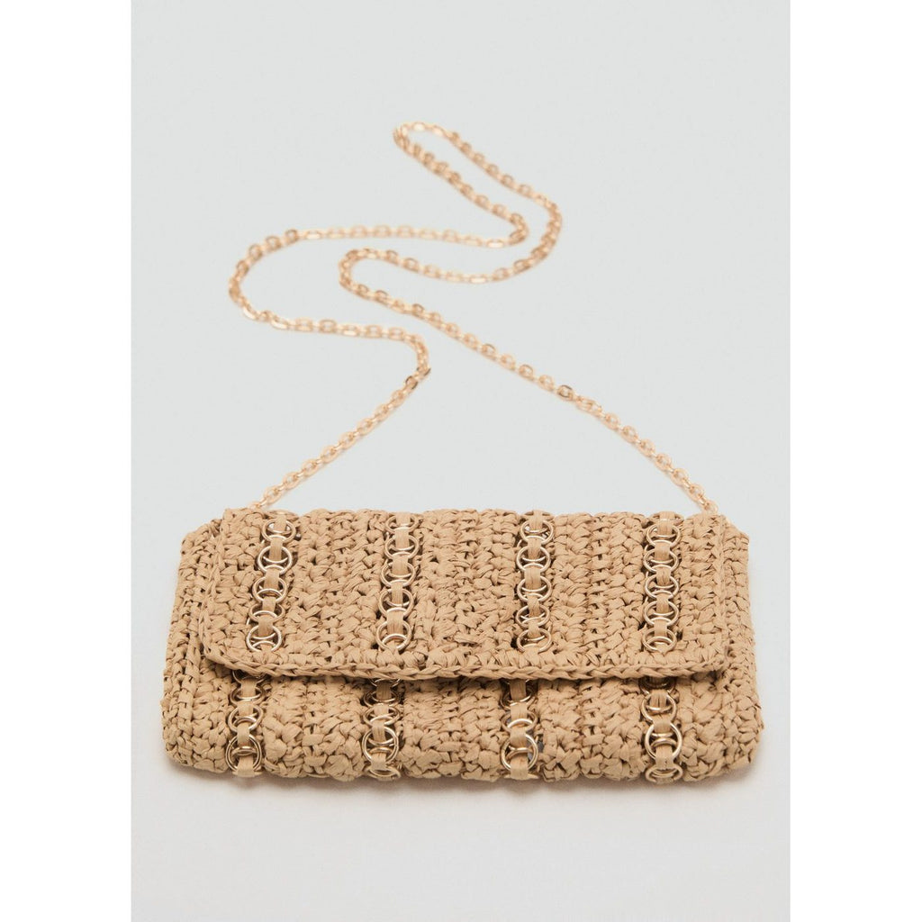Sac À Main Fibres Naturelles Anneaux Métalliques