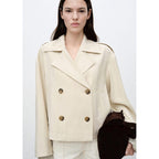 Trench Crop Double Boutonnage