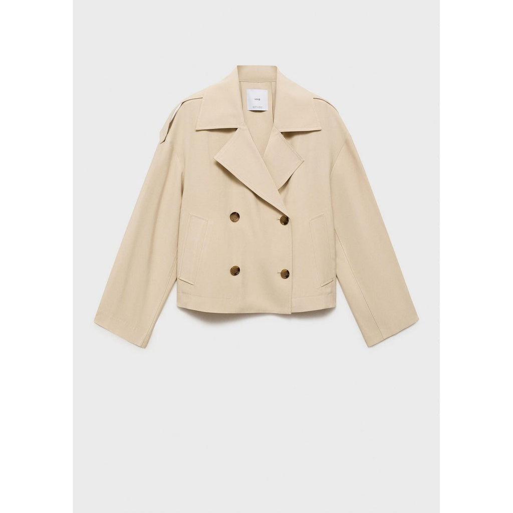 Trench Crop Double Boutonnage
