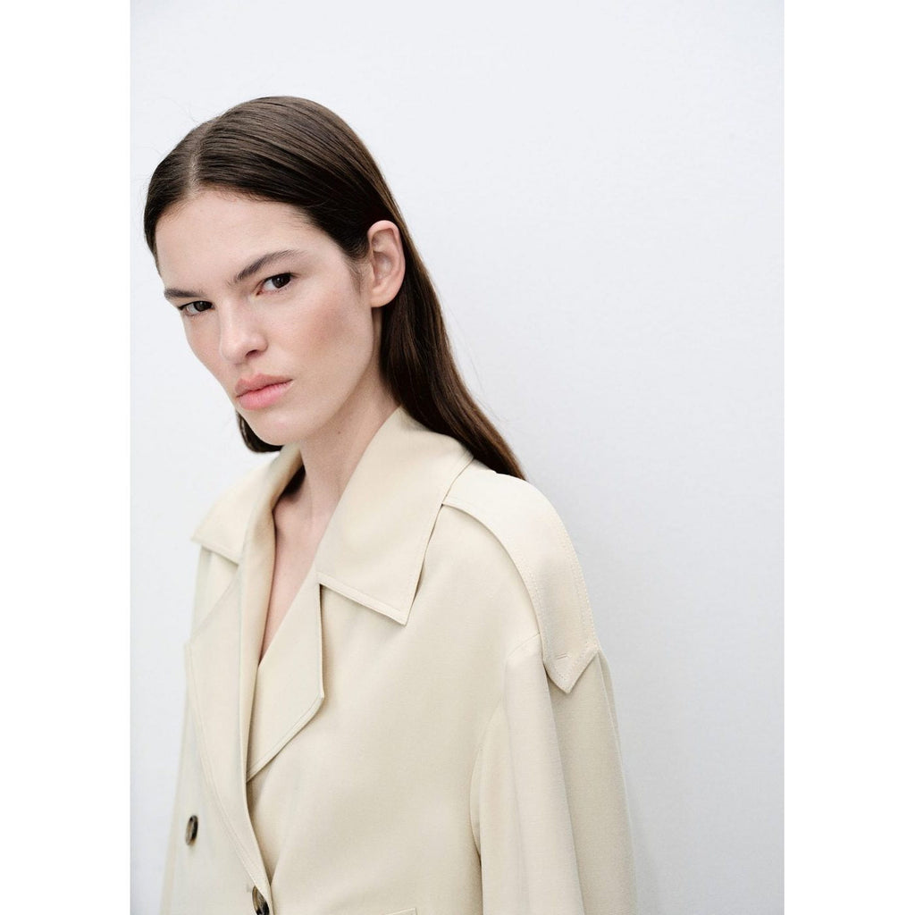 Trench Crop Double Boutonnage