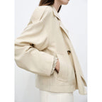 Trench Crop Double Boutonnage