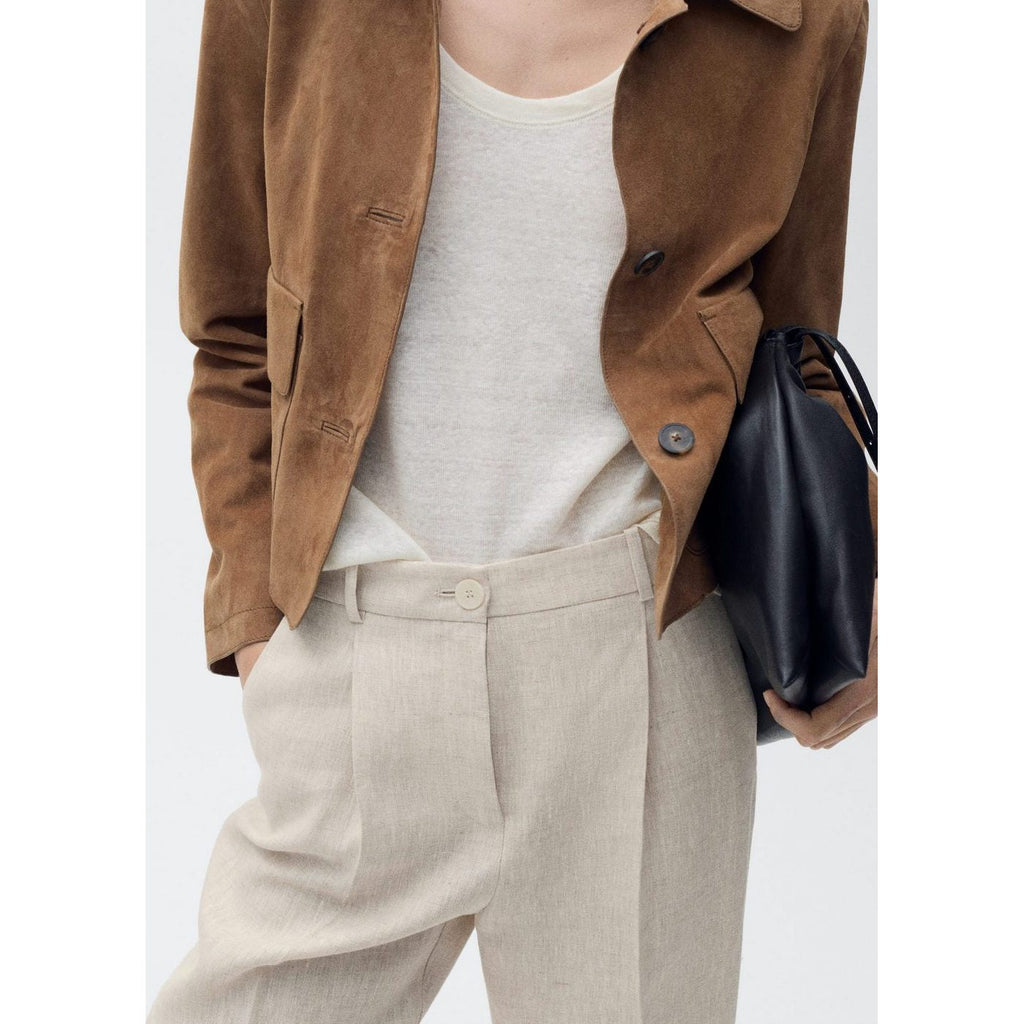 Pantalon Lin À Pinces