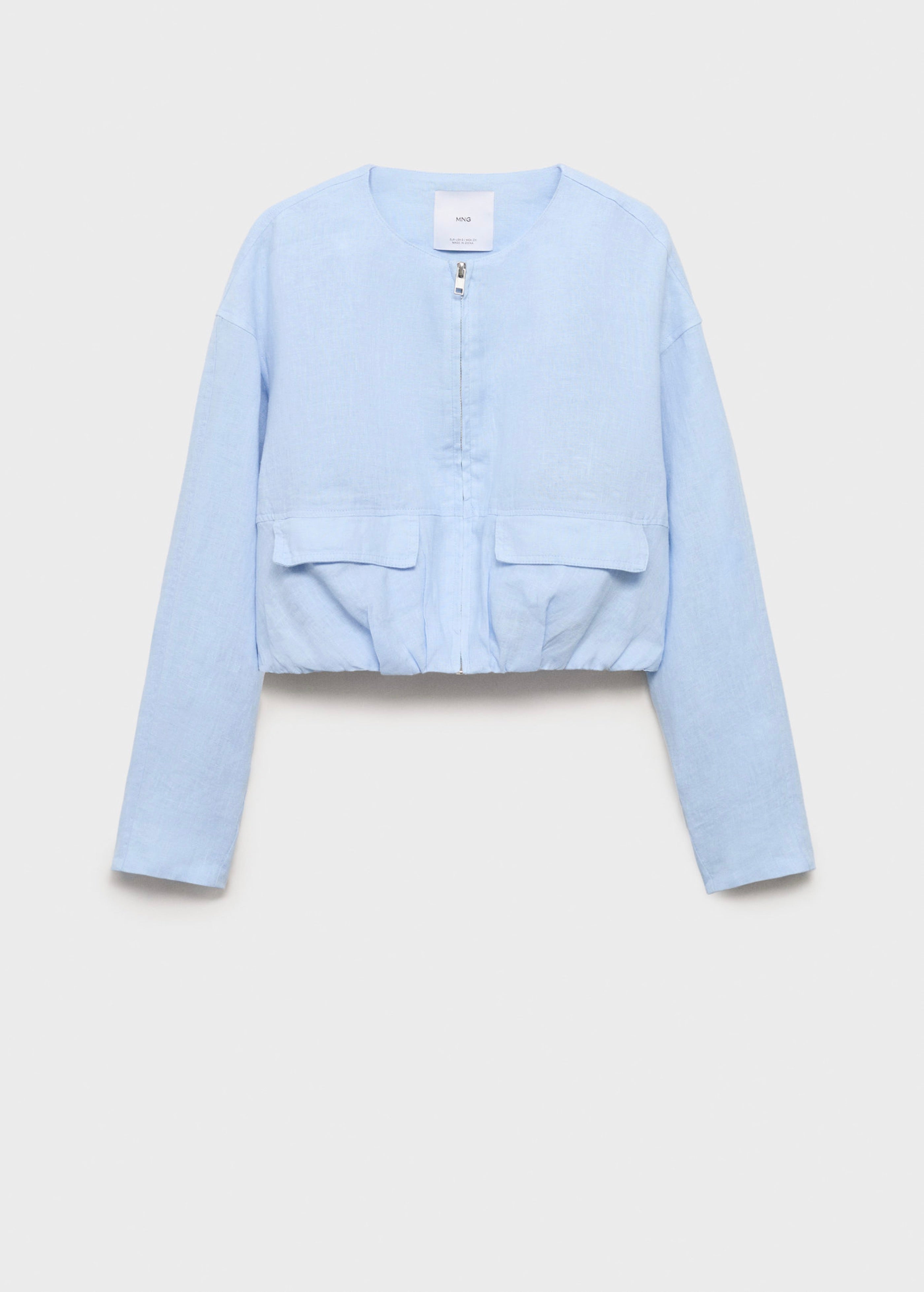 Veste Courte En Lin À Poches