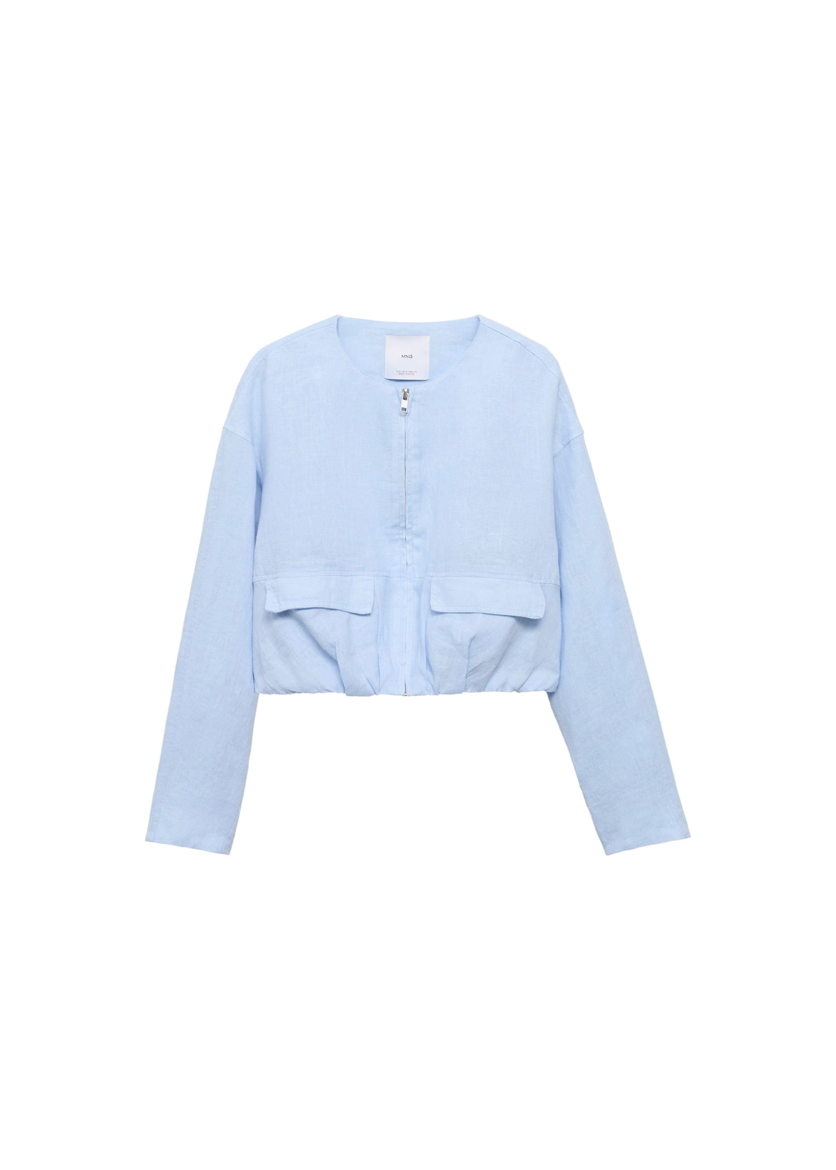 Veste Courte En Lin À Poches