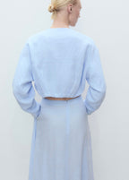 Veste Courte En Lin À Poches
