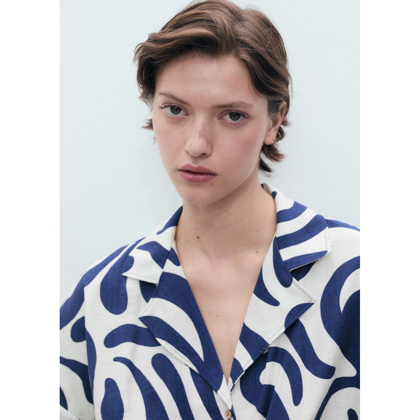 Chemise Courte Imprimée Avec