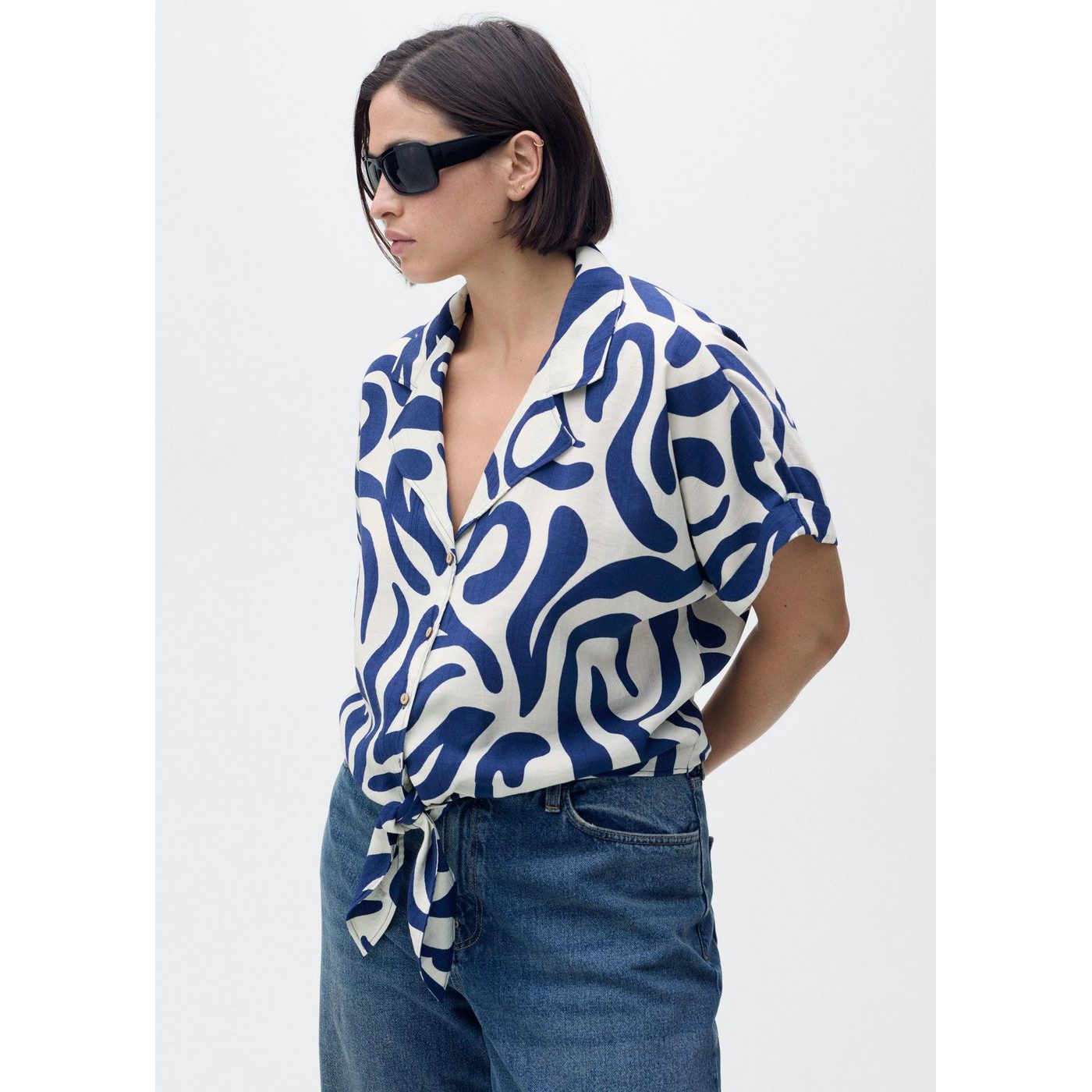 Chemise Courte Imprimée Avec