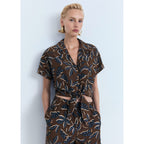 Chemise Courte Imprimée Avec
