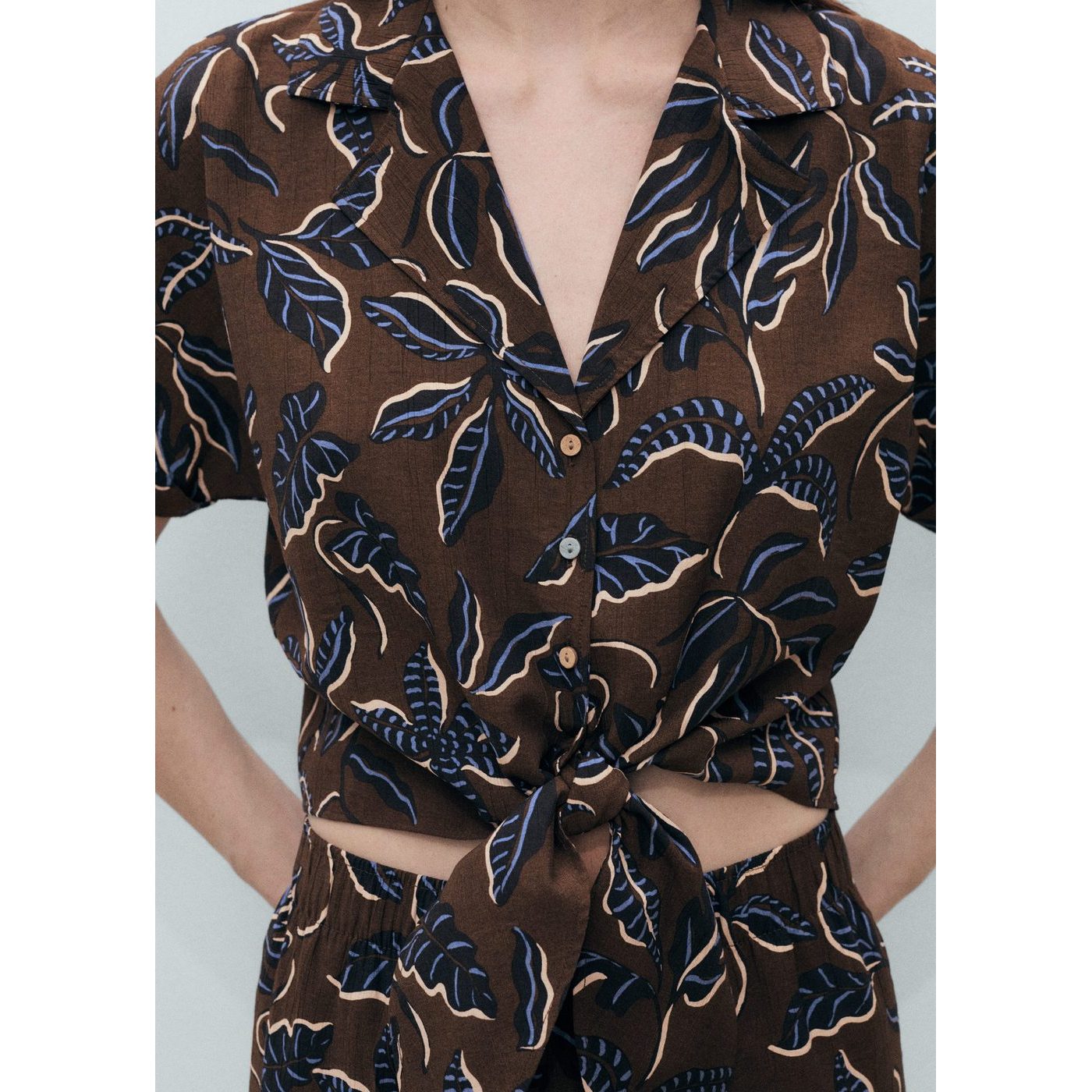 Chemise Courte Imprimée Avec