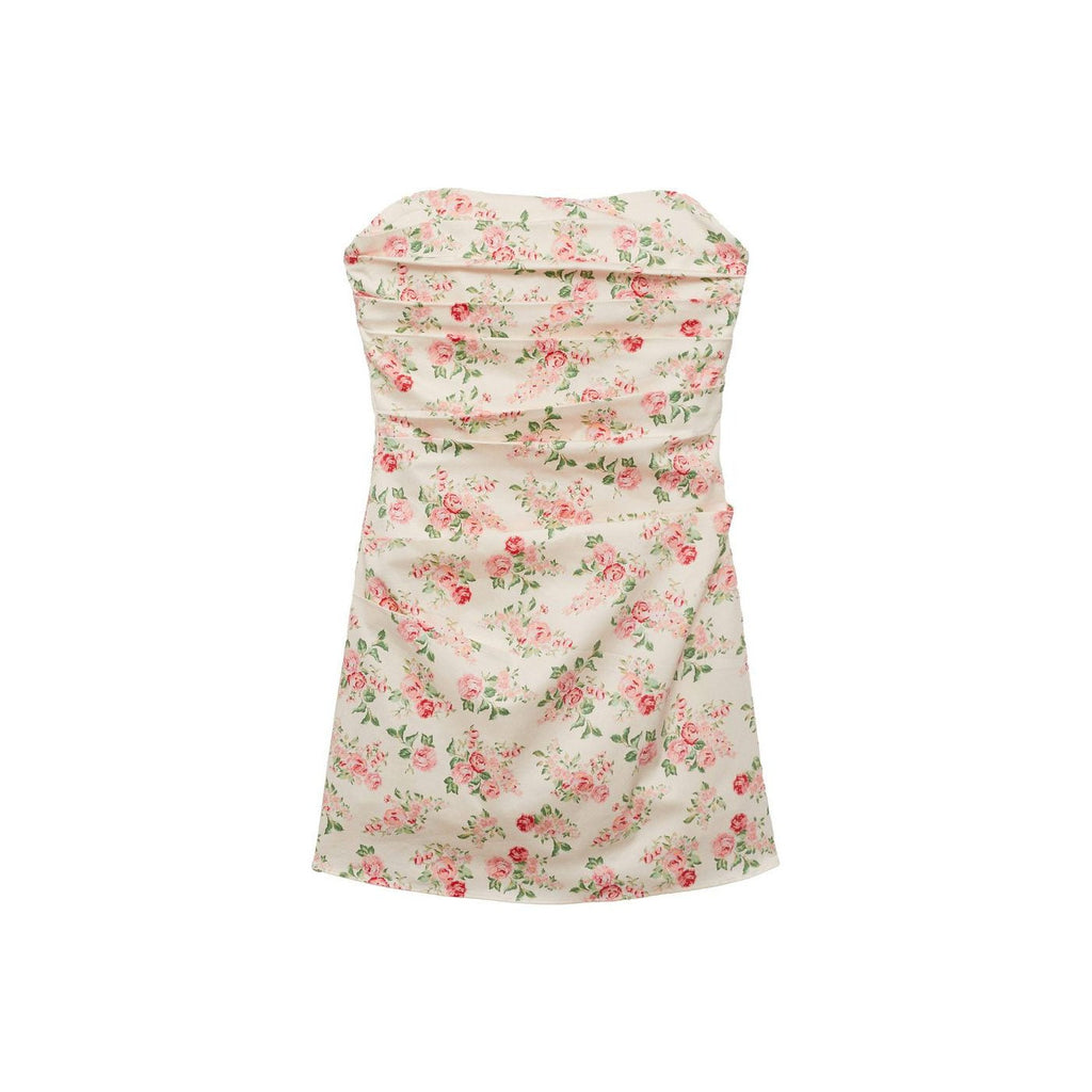 Robe Bustier À Fleurs