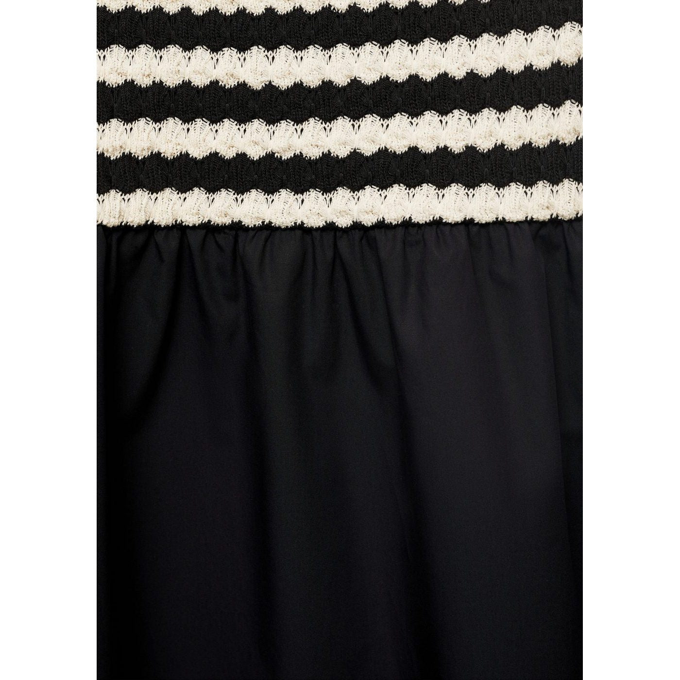 Robe Bustier Combinée À Rayures