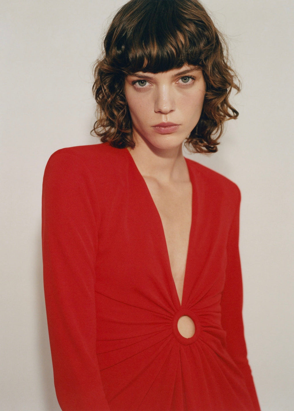 Robe Froncée Anneau Ouverture