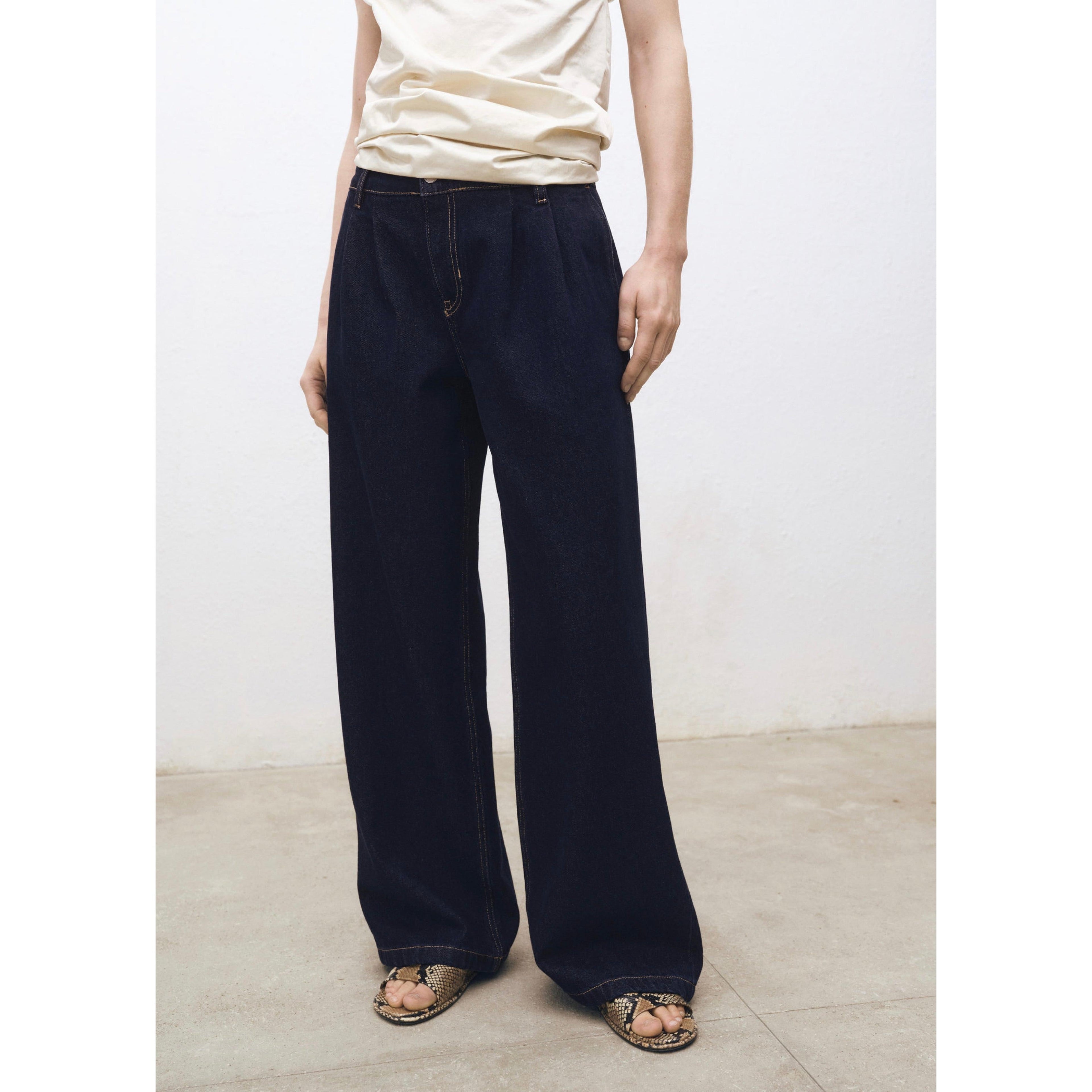 Jean Wideleg Pinces Rinse Wash