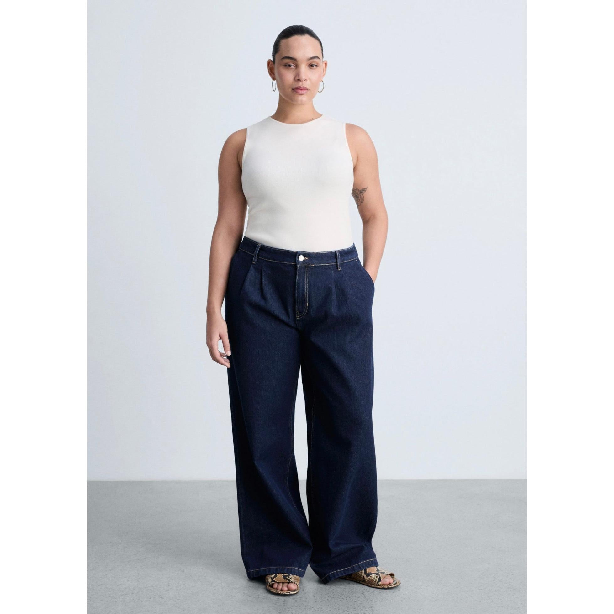 Jean Wideleg Pinces Rinse Wash