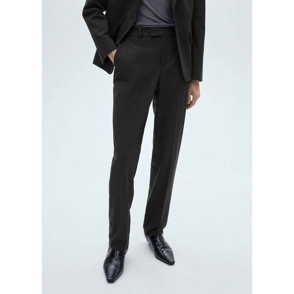 Pantalon De Costume Fines Rayures