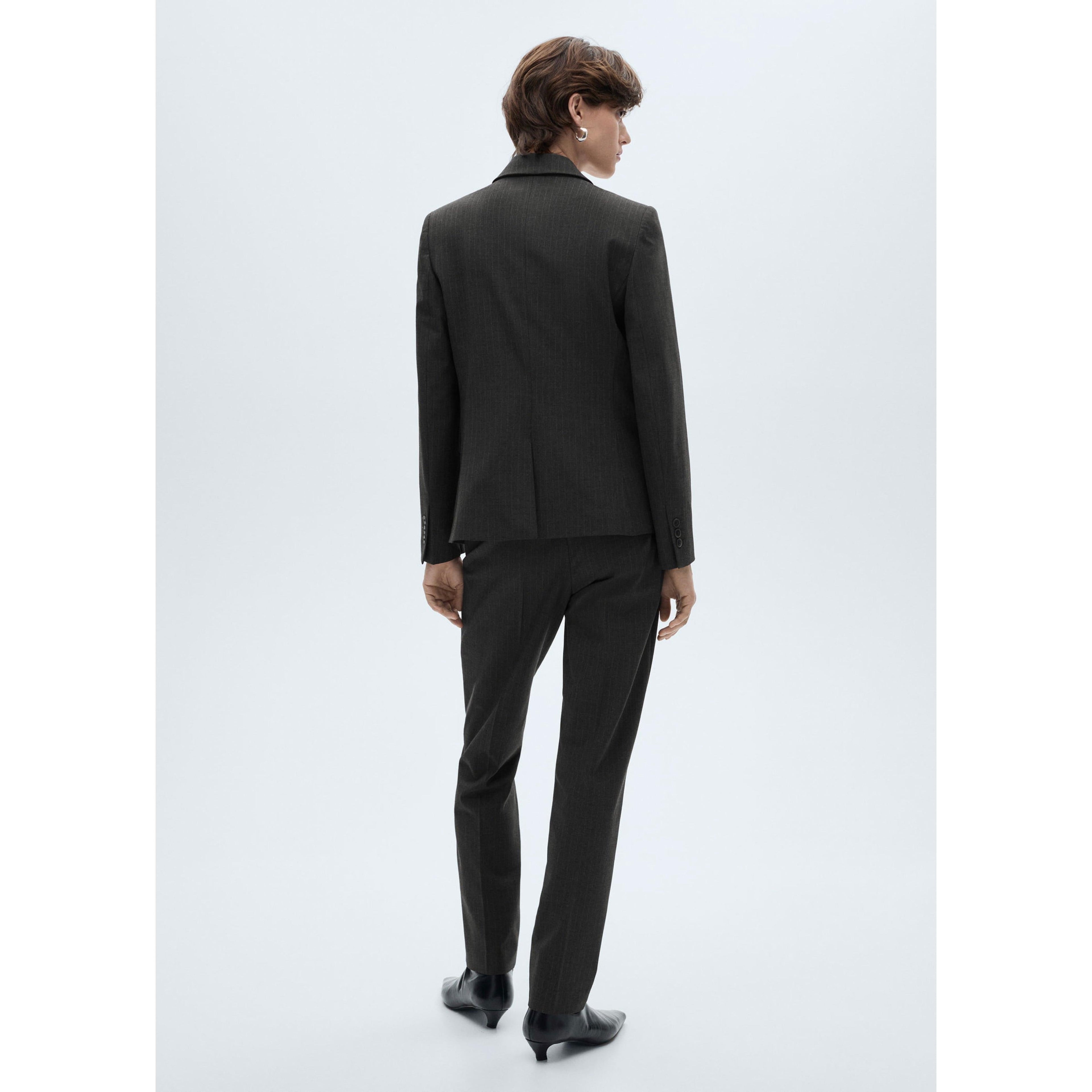 Pantalon De Costume Fines Rayures