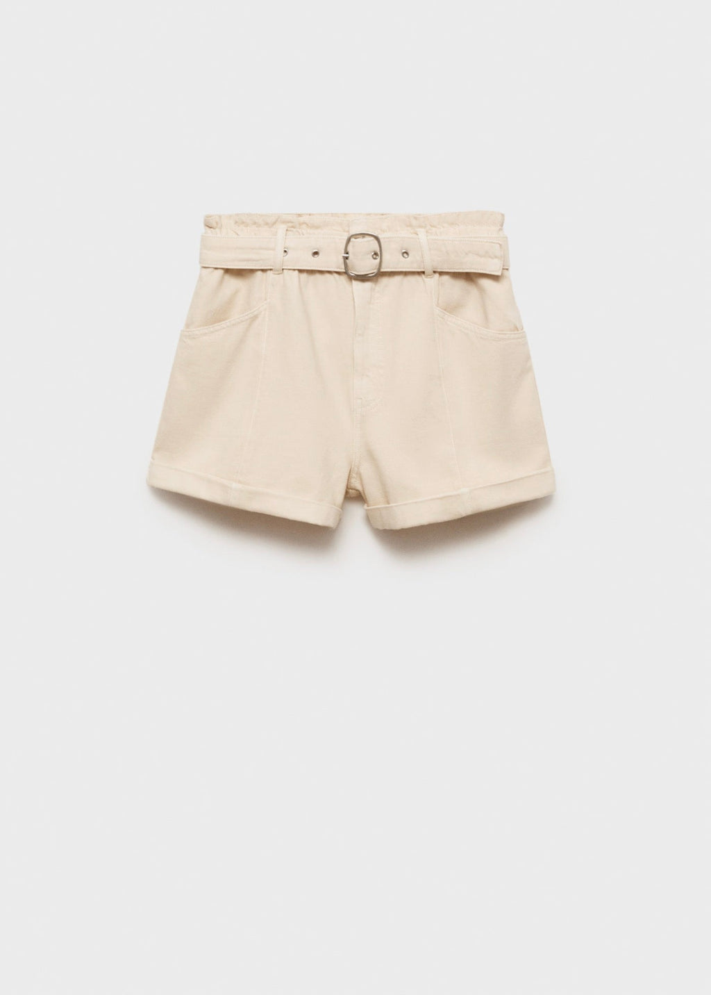 Shorts Paperbag Avec Ourlet Retroussé Et Ceinture