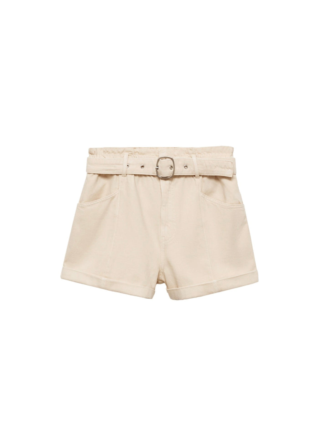 Shorts Paperbag Avec Ourlet Retroussé Et Ceinture
