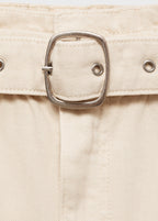 Shorts Paperbag Avec Ourlet Retroussé Et Ceinture