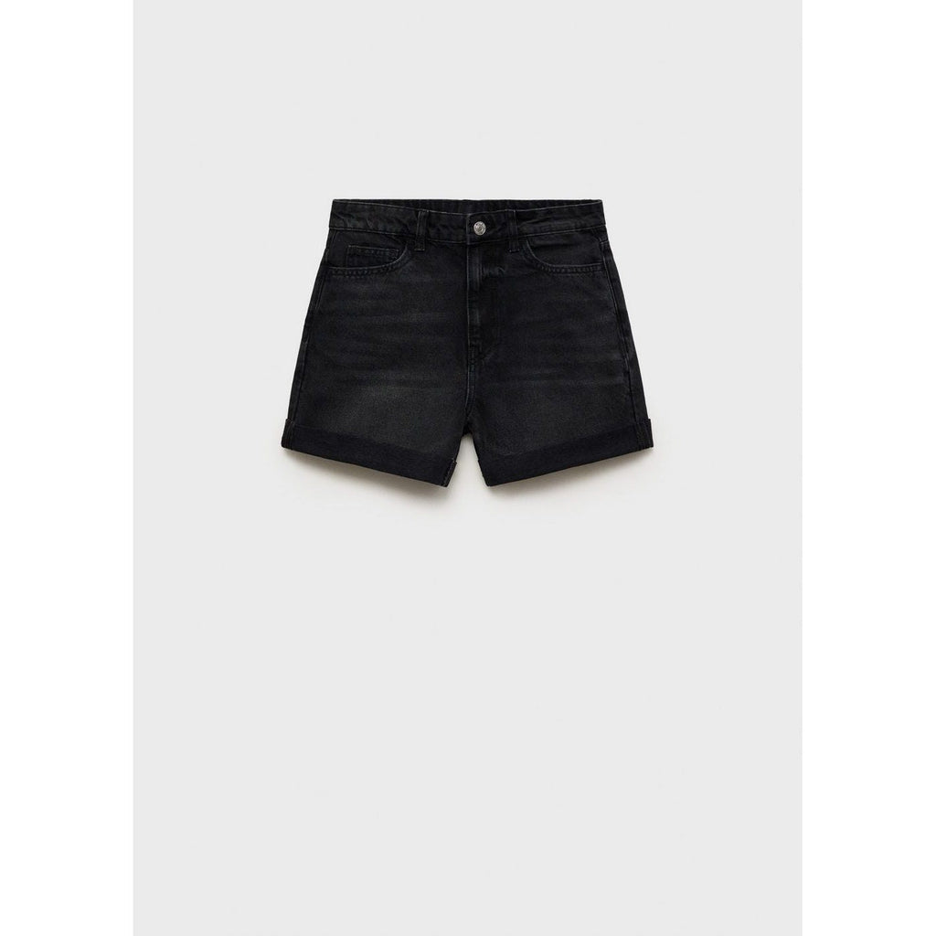Short En Jean Taille Haute Coupe Mom