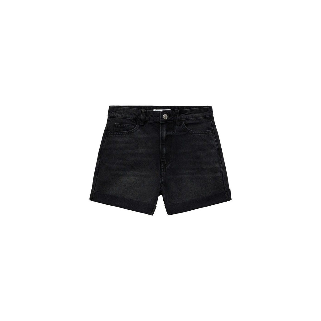 Short En Jean Taille Haute Coupe Mom