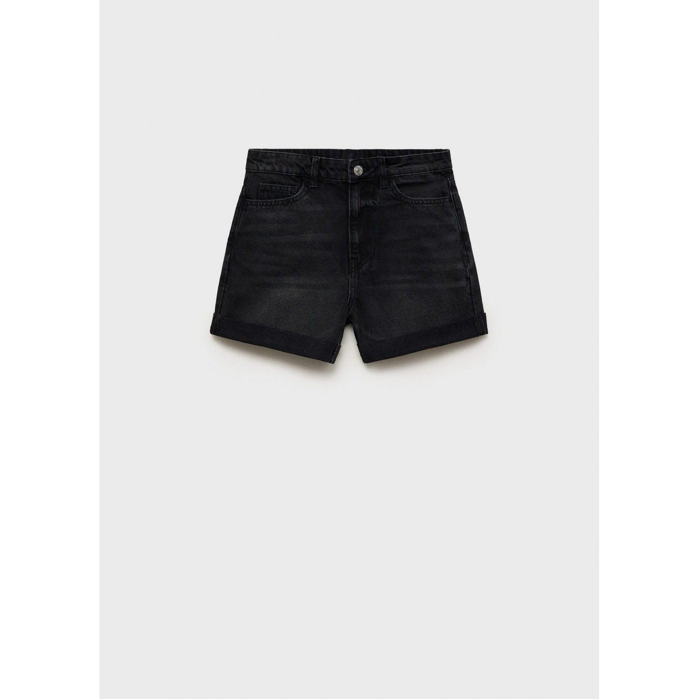 Short En Jean Taille Haute Coupe Mom