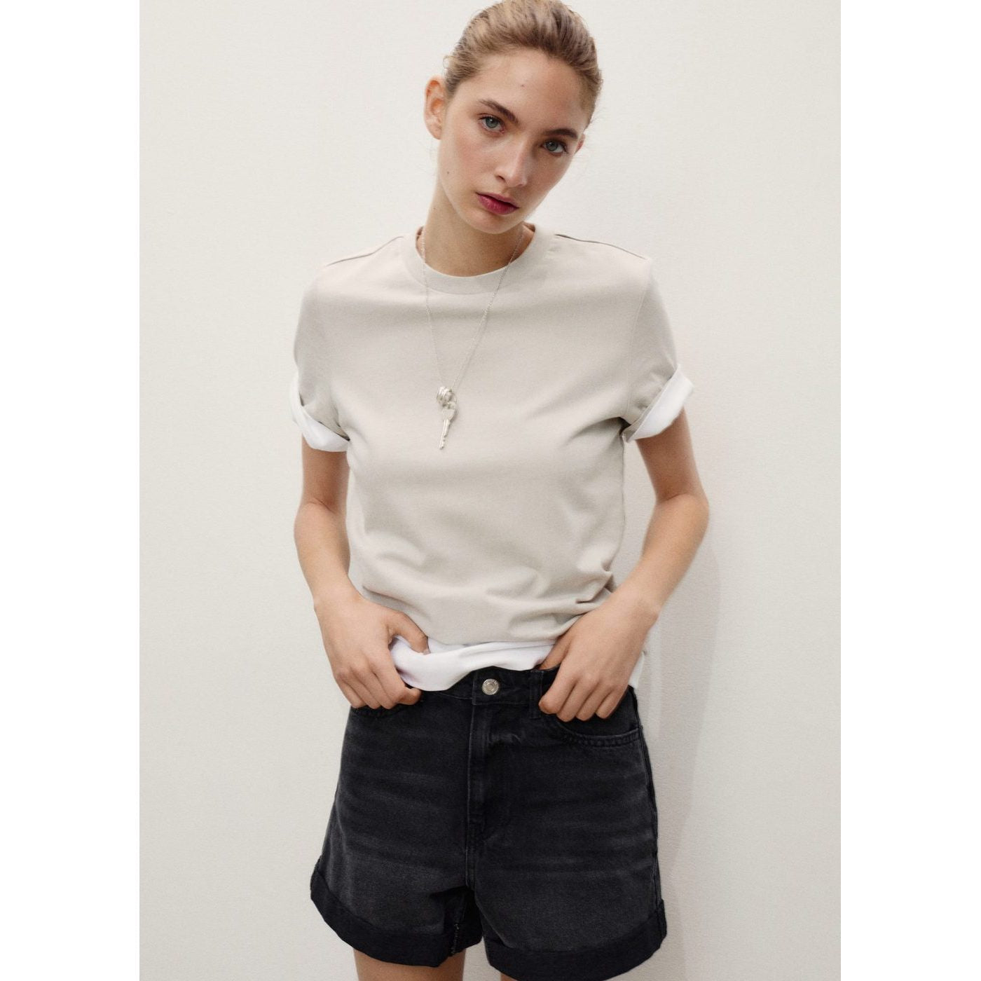 Short En Jean Taille Haute Coupe Mom