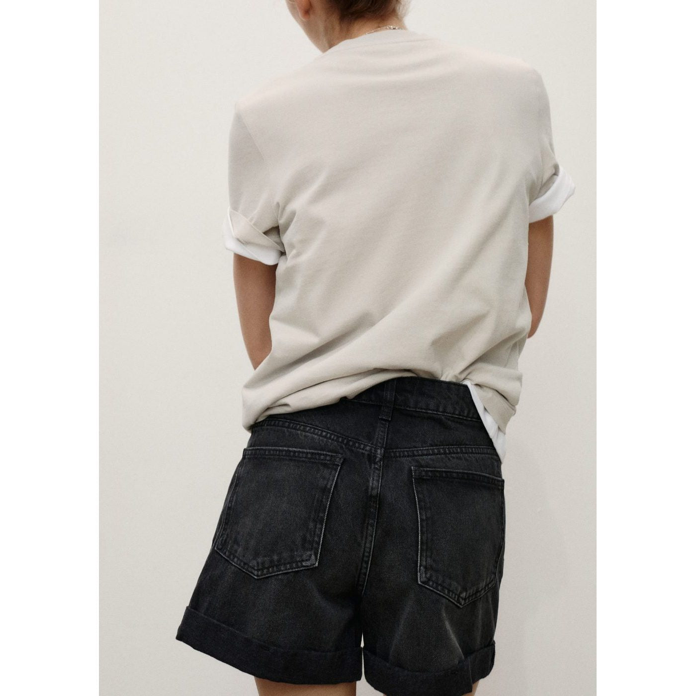 Short En Jean Taille Haute Coupe Mom
