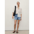 Short En Jean Taille Haute Coupe Mom